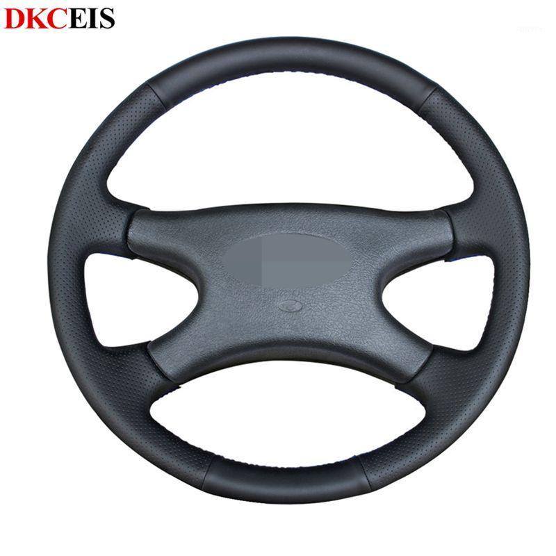 

DIY Hand-stitched Black Soft PU Artificial Leather Car Steering Wheel Cover for Lada Niva 2006-2020 2107 1997-20121