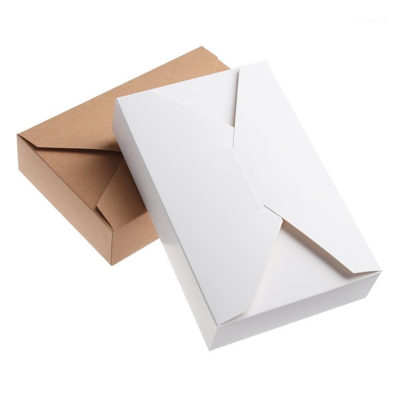 

10Pcs Brown White Envelope Boxes Cardboard Package Kraft Paper Wrapping Bags Sweets Cake Presents Wedding Event Party Supplies1