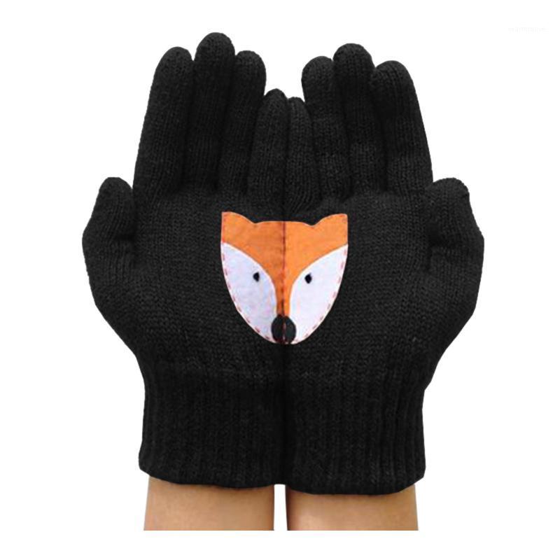 

Solid Mittens Women's Winter Gloves For Men Ladies Woolen Gloves Autumn Outdoor Warm Dog Bones Print Sports Full Finger1