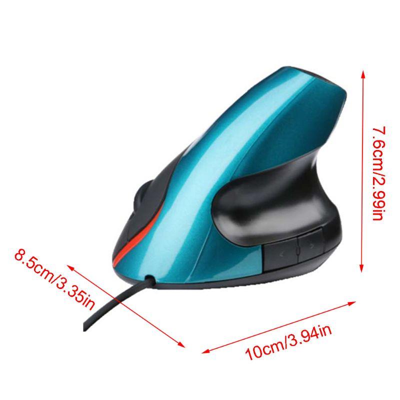 

Wired Vertical Mouse Ergonomic Computer Gaming Mice 1200 DPI Wrist Rest Protection Optical Mice