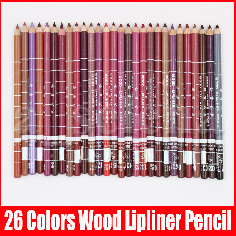 

26 Colors Waterproof Lip Liner Pencil Lipliner Contour Matte Lipstick Pen Long Lasting Retro Red Eye Lip Pencil
