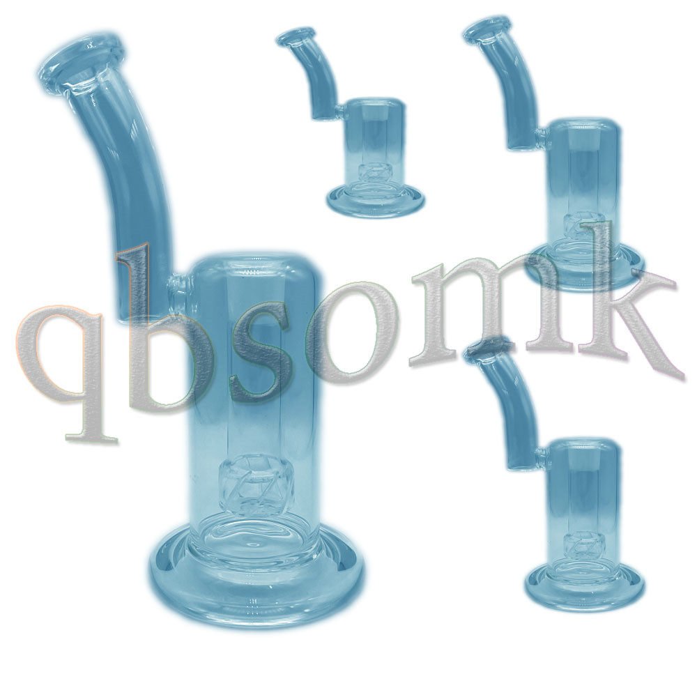

QBsomk D020 Glass Bubbler Ash Catcher Bubbler hand blown glass vase perc water percolator Two functions Glass water Pipe 18.8mm joint size