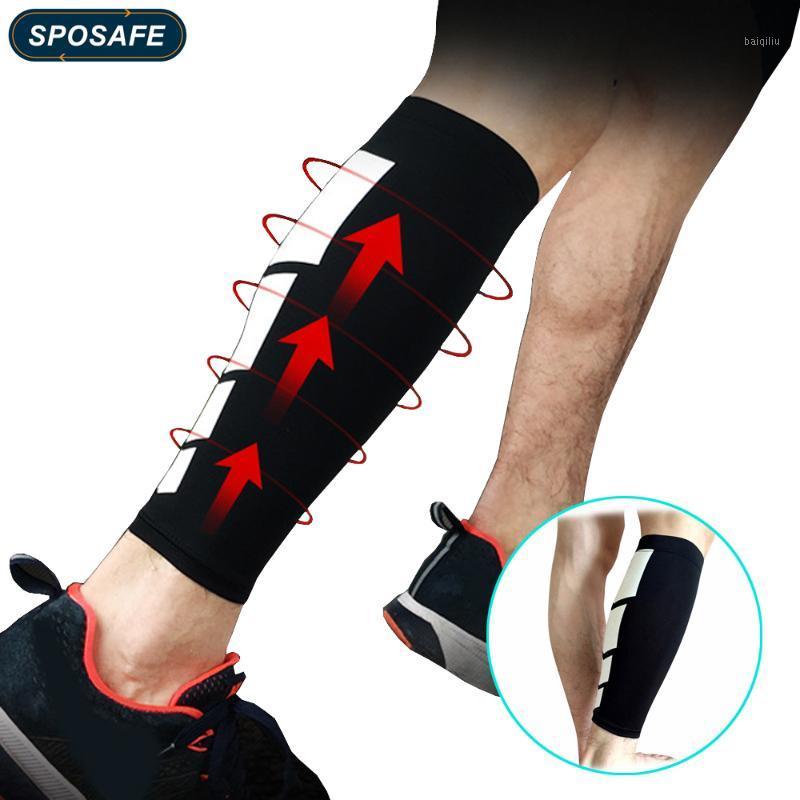 

SPOSAFE 1Pcs Calf Pain Relief UV Protection Shin Guards Protective Leg Calf Compression Sleeves Cycling Running Leg Sleeve1, White
