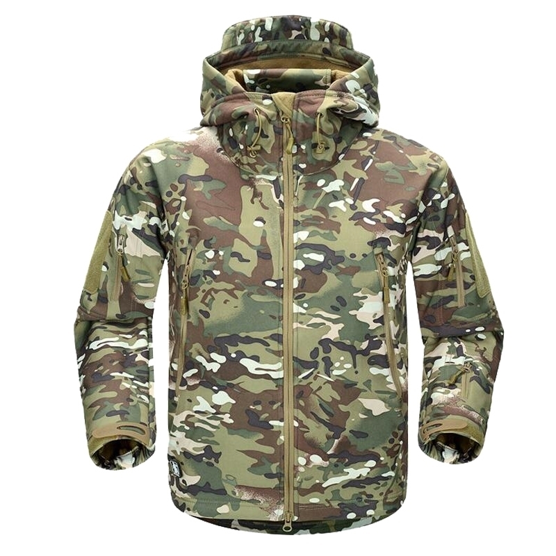

Men's Winter Military Camouflage Fleece Jacket Army Tactical Jacket Coat Multicam Male Camouflage Waterproof Windbreakers 201128, Sand sanke