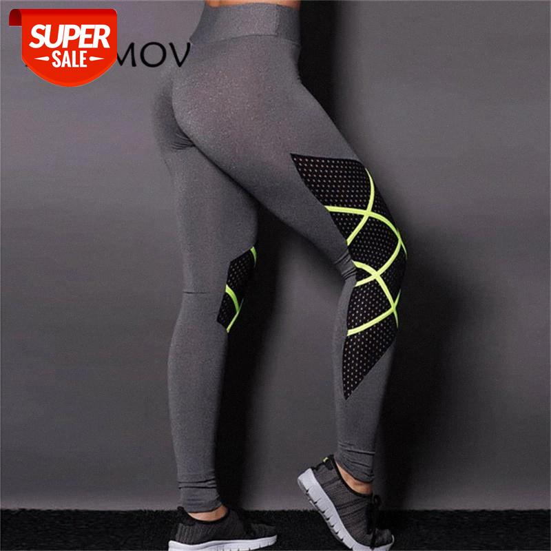 

CHRLEISURE Mesh Patchwork Leggings Women Workout Breathable Quick-drying Pants Women High Waist Skinny Fitness Gym Leggings #aS9S, Black;white