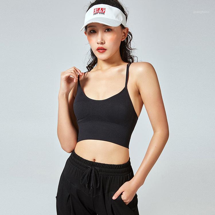 

New Style Europe and America Sports Underwear Female Push up -resistant Running Fitness Beauty Back No Steel Ring Breathabl1, Yfw1102 coral red