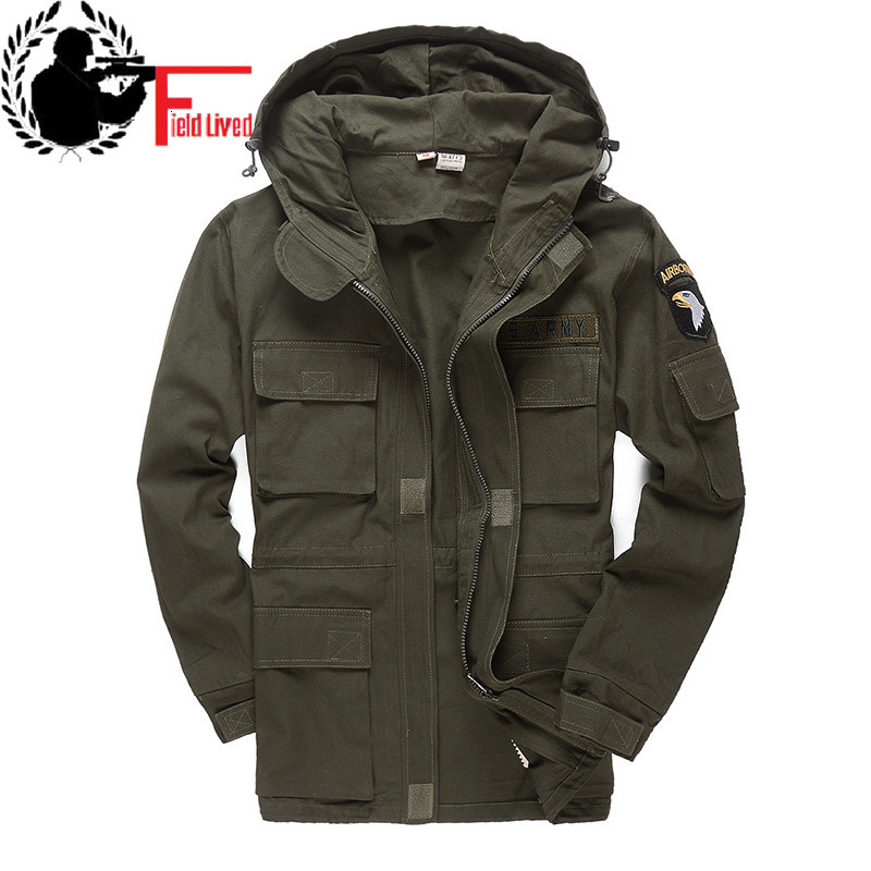 

2021 New Military-style Tactical Jackets for Men Camouflage Pilot of the Eua 101 Air Force Bomber Black Army Jacket Hvg6
