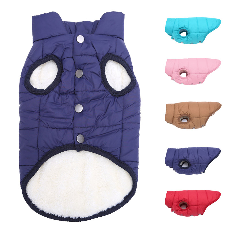 

Pet Dog Vest Jacket Autumn Winter Warm Fleece Dog Coat Clothes For Small Medium Large Dogs Chihuahua French Bulldog Pug Clothing, Sky blue