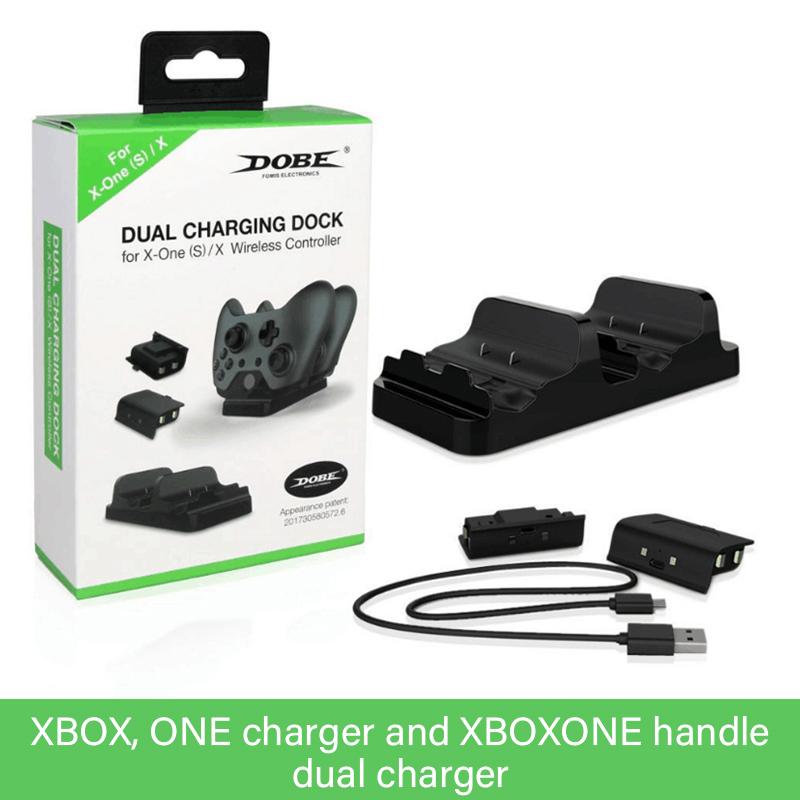 

Fast Charger For XBOX ONE Controller Dual Charging Dock Charger + 2pcs Rechargeable XBOX ONE Controller Battery Stander For
