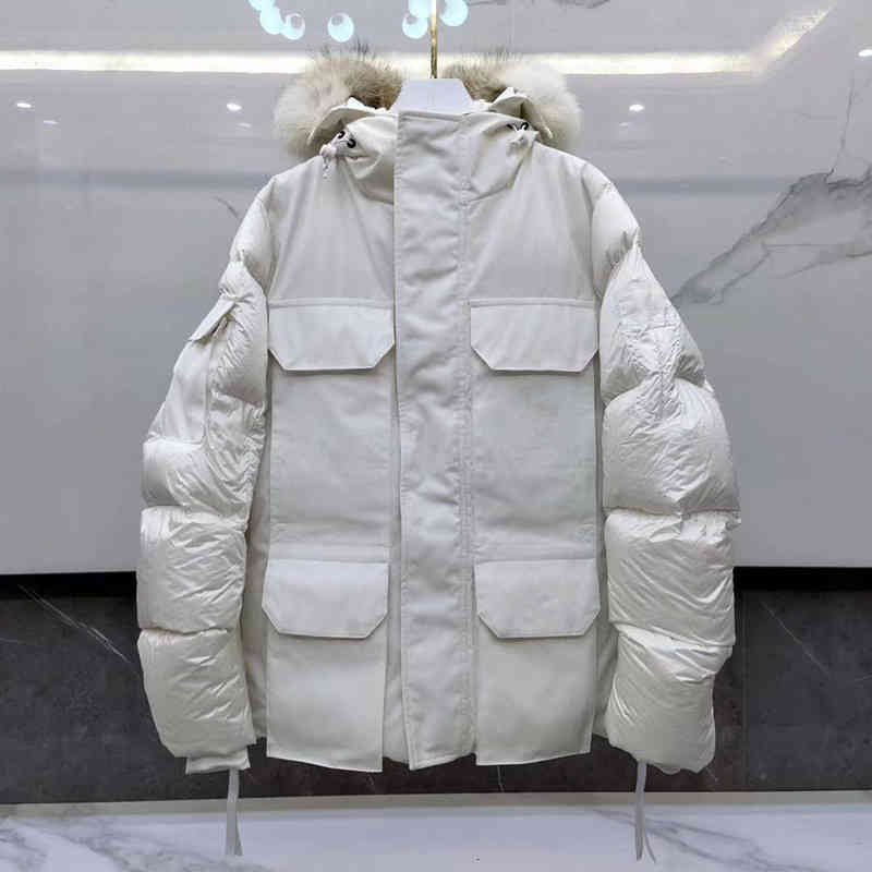 

Men's Down & Parkas 21 autumn winter expedition 08 goose white standard down duck medium and long Parka jacket DCZR, The dawn is white