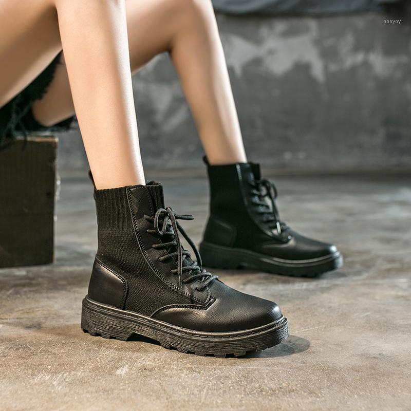 

Boots Female women shoes Ankle 2021 Autumn British Wind Genuine Leather Thick With Short Boots Motorcycle shoes Platform1, Beige