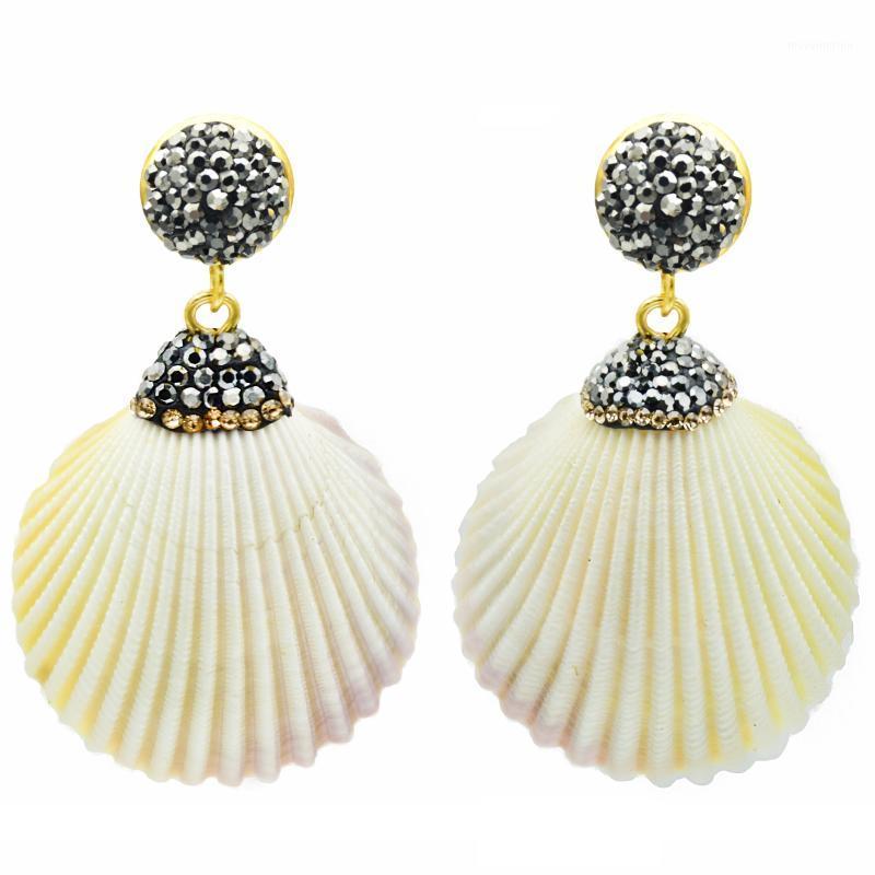 

Natural Color Shell Earrings For Women 2020 Vintage Sea Style Geometric Drop Earring Bohemian Jewelry Wedding Party Trendy1