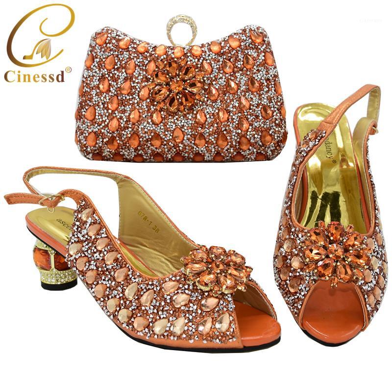 

Fashion Ladies Shoe and Bag Set for Party Plus Summer High Heeled Shoes for Women Italian Shoe and Bag Set Party In Women1, Silver