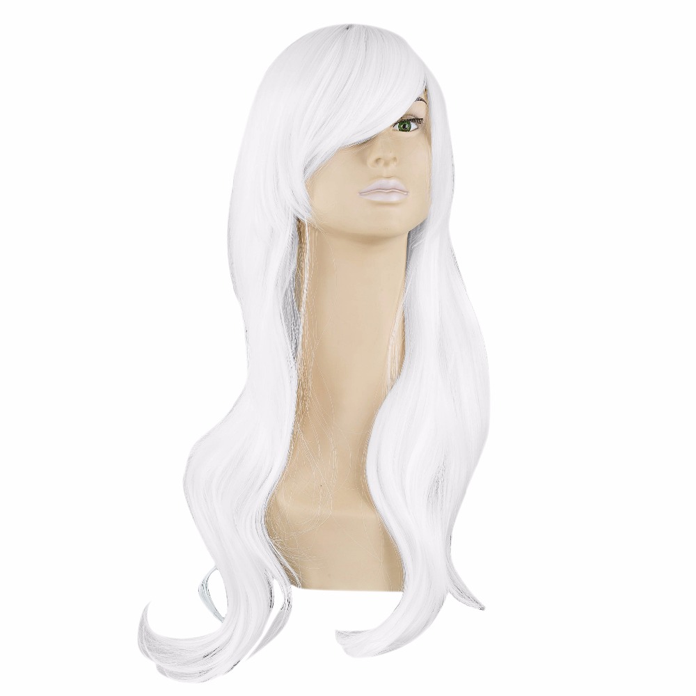 Costume Accessories Cos-play Wig Fei-Show Synthetic Heat Resistant Long Wavy White Hair Halloween Peruca Carnival Party Masker Masquerade Ha-image-751017684