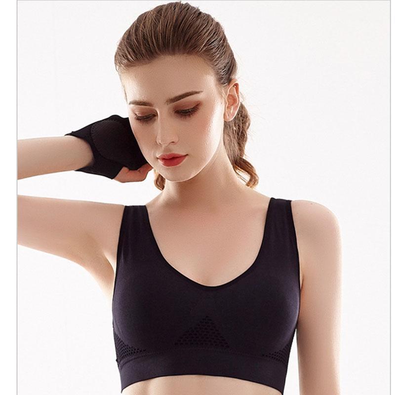 

top sports bras bralette crop top fitness gym running sportswear women' underwear push up brassiere plus size Yoga bra BH1, Beige