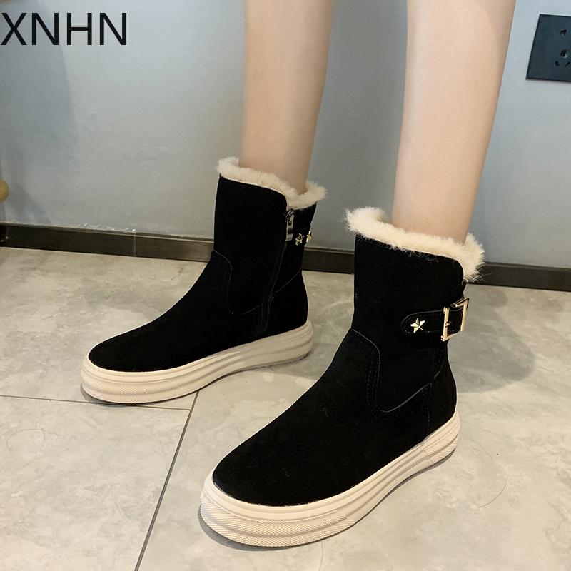 

2020 Winter New Snow Boots Women's Boots Women's Tube Casual Snow Warm Cold Burning Feet Cotton Shoes, Beige