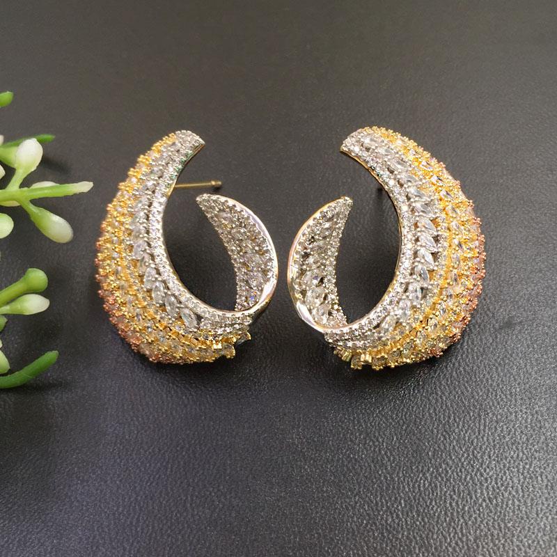 

Lanyika Fashion Jewelry Graceful Stylish Artistical Snail Earrings Full Micro inlay Micro Plated Banquet Popular Best Gift