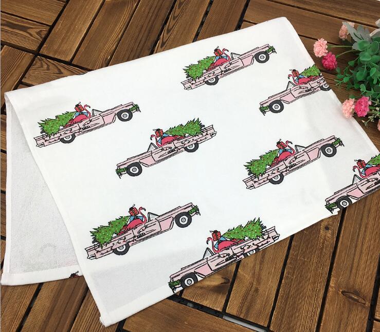 

2pcs/lot Christmas Table Napkin DishTowel Kitchen Cleaning Cloth Dish Towel 70x45cm 100% Cotton