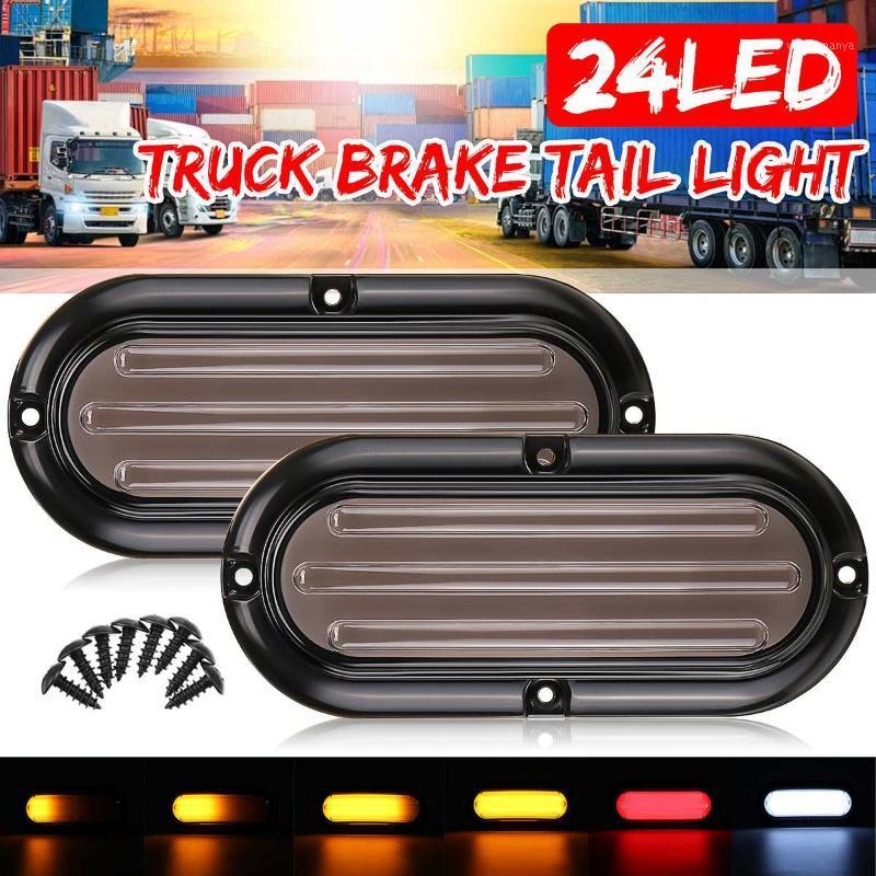 

Emergency Lights 2pcs 12V 24V 74 LED Dynamic Car Truck Tail Light Taillight Signal Lamp Indicator Strobe Flashing Warning Bus Trailer RV SU