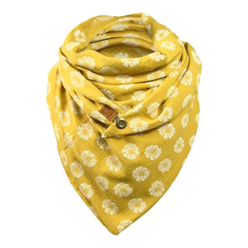

Fashion Women Printing Button Soft Wrap Casual Warm Scarves Shawls Quick-drying, breathable, comfortable and soft