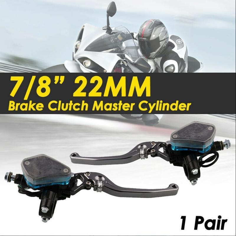 

Motorcycle Mirrors 7/8" Brake Clutch Master Cylinder Lever Hydraulic Reservoir Universal