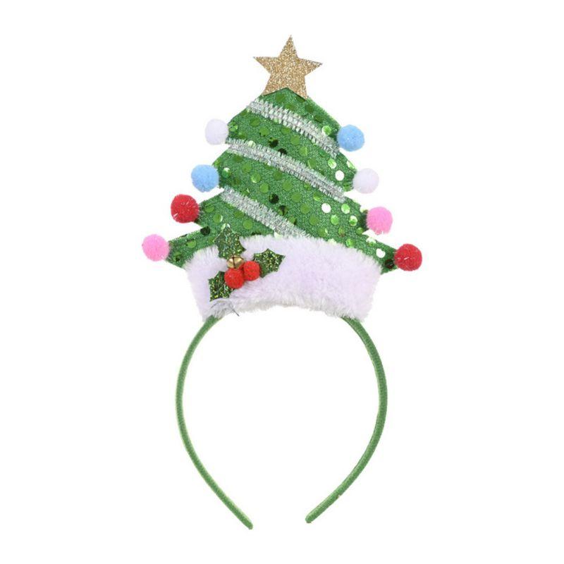 

Christmas Elk Deer Horns Headband Reindeer Antlers Hair Hoops Sequin Tree Decor Christmas Party Costume Supplies