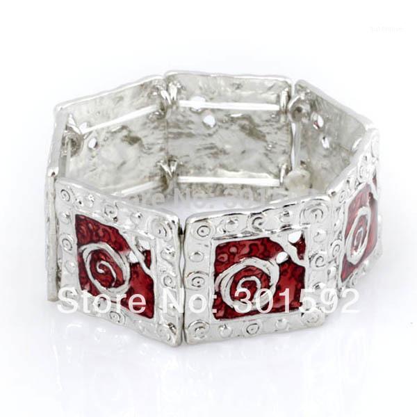 

(Min.Order $10)High Quality Enamel Alloy Square bangles Elastic Bangle Fashion jewelry wholesale S941