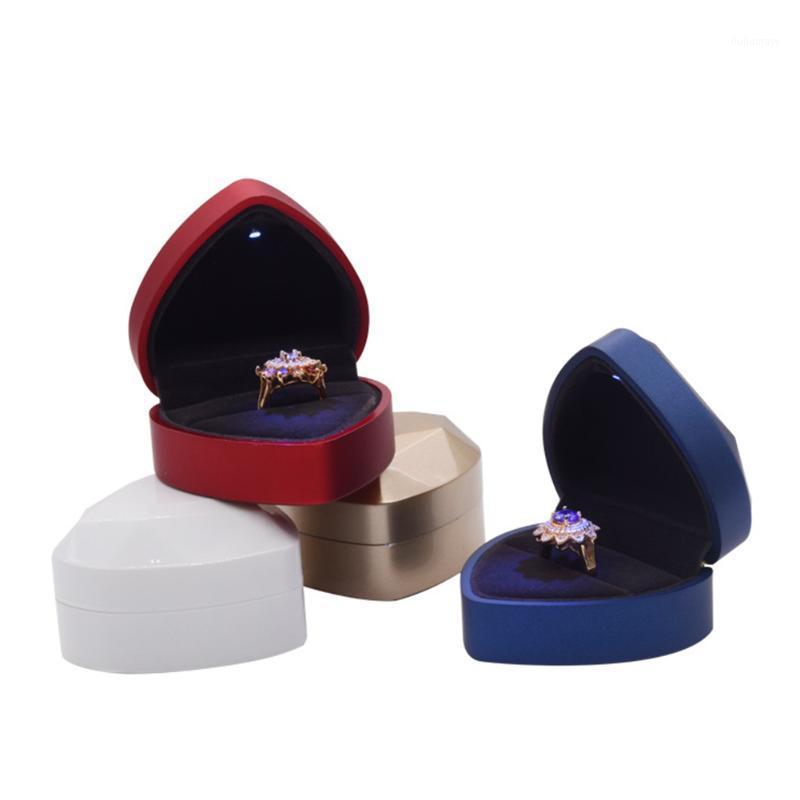 

Ring Box With Heart-Shaped Jewelry Box Display Storage Jewelry Case Velvet Lining Gift Boxes Suitable For Wedding Party1