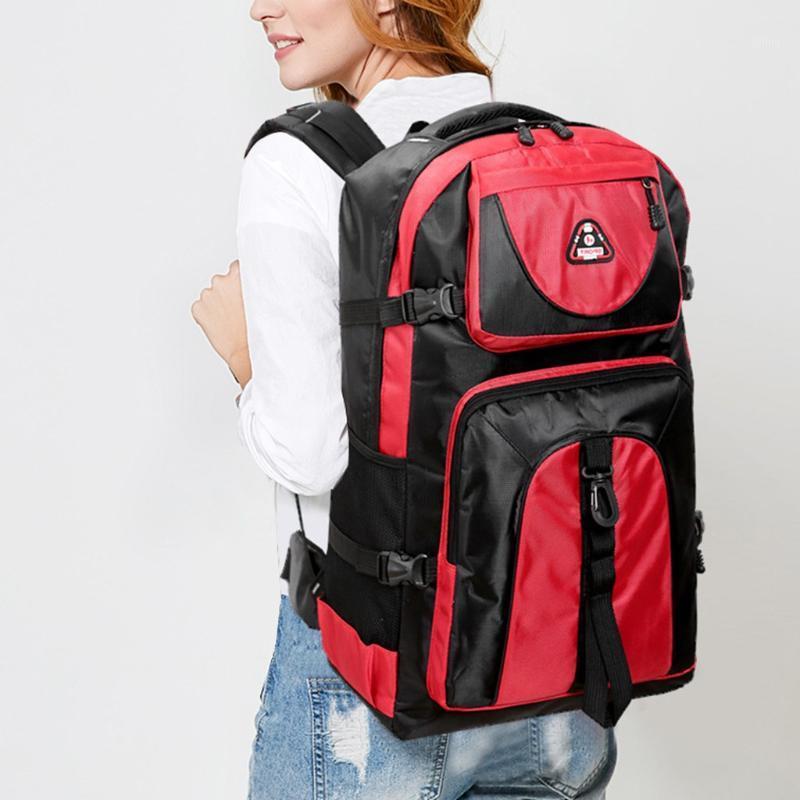 

Fashion Outdoor Contrast Color Nylon Backpack Travel Bag Mountaineering Bag Men Outdoor Camping Backpack Gym Bags#G201, Black