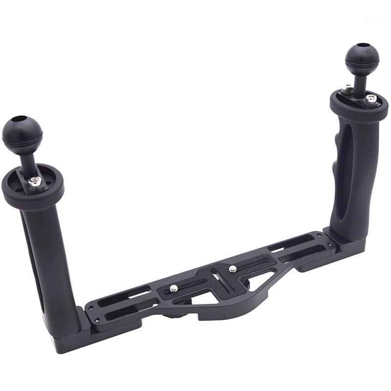 

Dual Handheld Stabilizer Diving Underwater Camera Housings Tray/Grip Waterproof With Double Handle For e Port Waterproof Case1