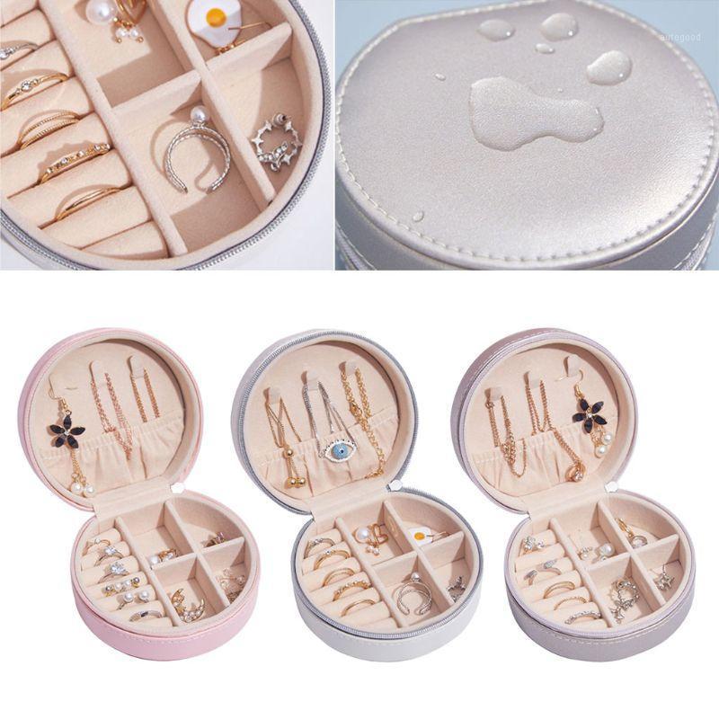 

Jewelry Pouches, Bags Travel Organizer Small Carrying Box PU Leather Women Girls Necklace Earrings Display Case Portable Jewellery Gifts Box
