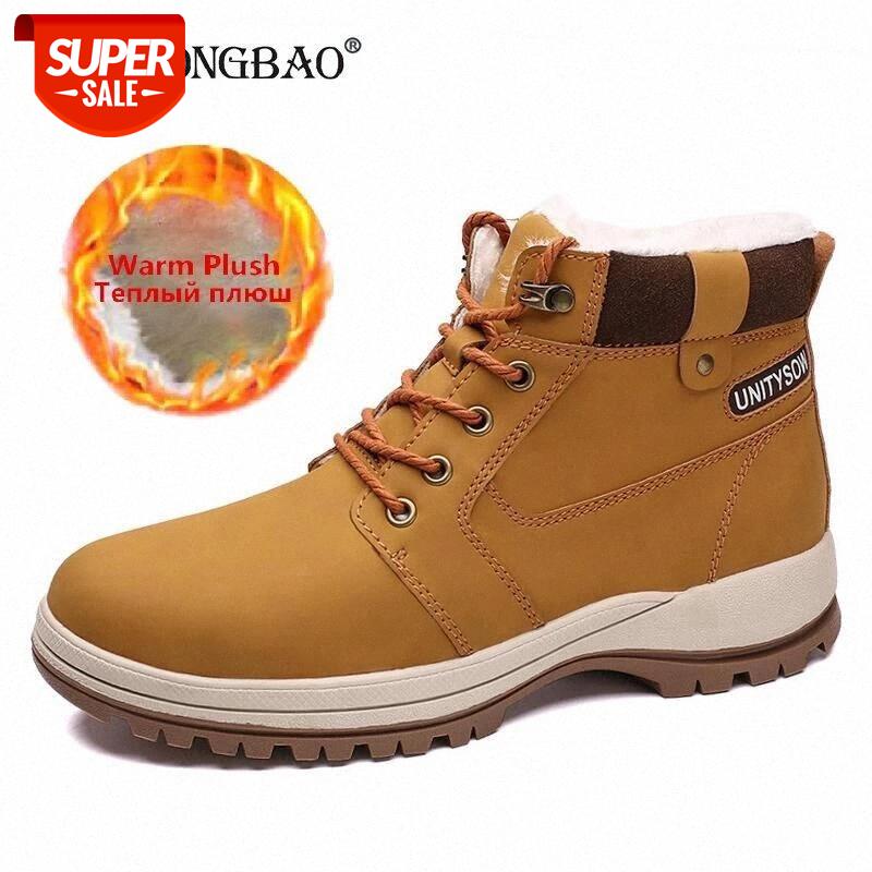 

Waterproof Winter Men's Boots Warm Fur Men Snow Boots Men Winter Work Casual Shoes Sneakers High Top Rubber Ankle Size 46 #6Z1w, Beige