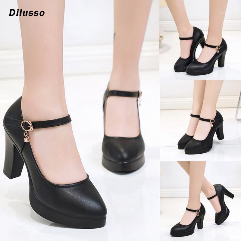 

Japanese Style Lolita Shoes Fashion Women Balck Leather Pointed Toe Breathable Buckle Rhinestone Casual Jobs Cosplay Shoes1, Black