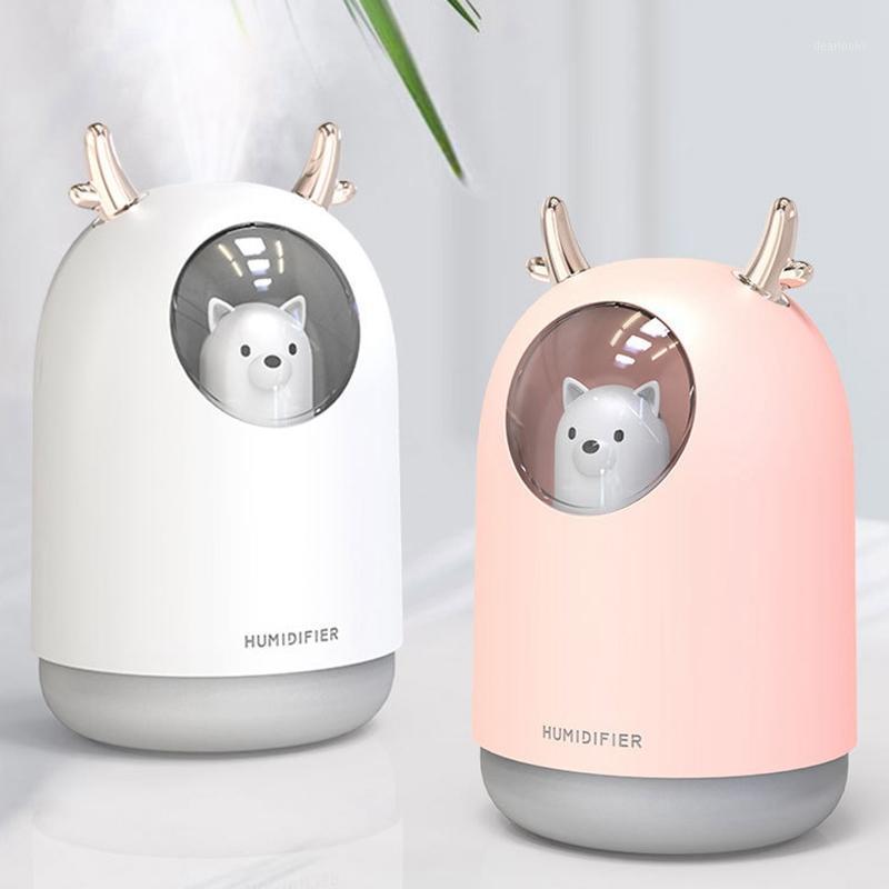 

300ML Cute Pet Ultrasonic Air Humidifier Aroma Essential Oil Diffuser for Home Car USB Fogger Mist Maker with LED Night Lamp1