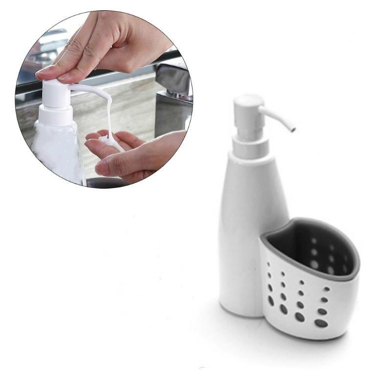 

Sponge Drainboard Soap Holder Rack Two-In-One Dispenser and Storage Box Multi-function Liquid Detergent Container