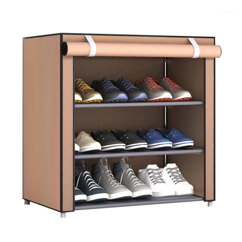 

Big deal Dustproof Non-Woven Fabric Shoes Rack Shoes Organizer Home Bedroom Dormitory Shoe Racks Shelf Cabinet 3-Layers Khaki1