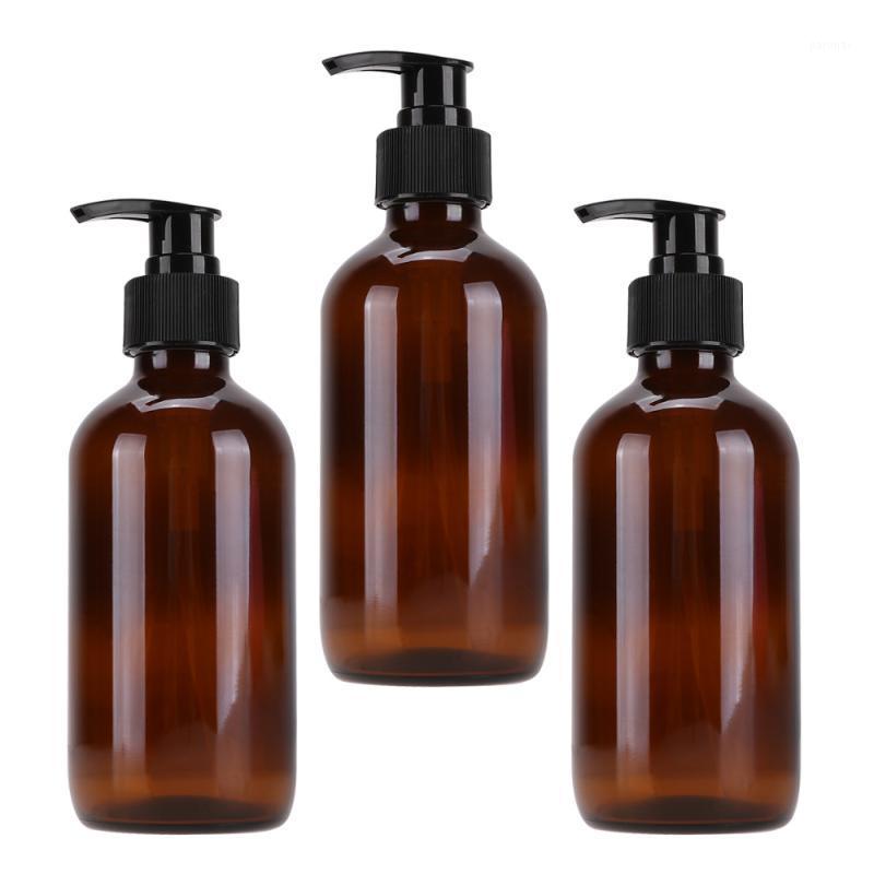 

3pcs Glass Sub Bottle Empty Storage Bottle Simple Cosmetics Emulsion Storage Holders for Travel Home (250ml Brown)1