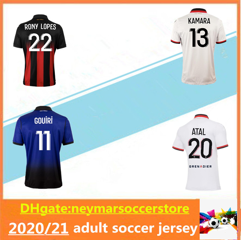 

20 21 OGC Nice Soccer Jerseys DOLBERG 2020 2021 ATAL LEES MELOU CYPRIEN RONY LOPES CLAUDE MAURICE maillot de football shirt, White