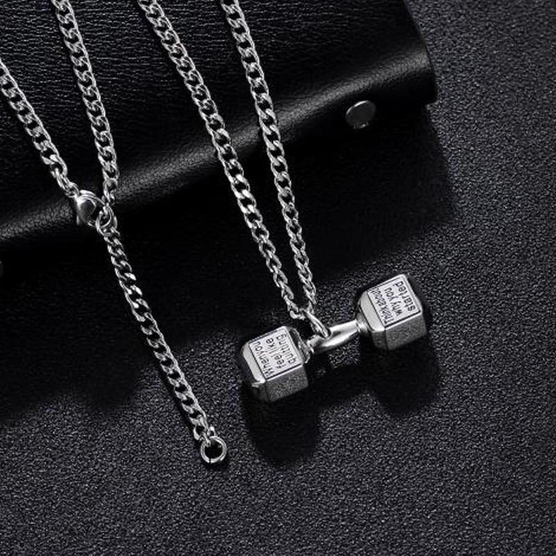 

Steel color necklace mens stainless steel pendant women fashion chain necklace male accessories jewelry on the neck Sports style