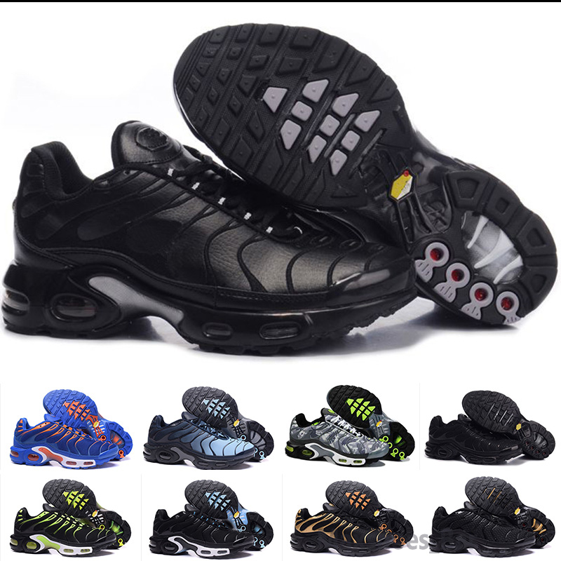

2021 Top Quality MENs Tn Running Shoes BASKET REQUIN Breathable MESH CHAUSSURES HoMMe noir Zapatillae 36-46
