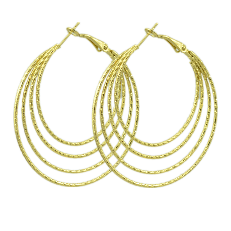 

Hoop earrings for women Big shiny circle gold silver plated 2020 trend Fashion wild personality Gifts for Young girl Earrings