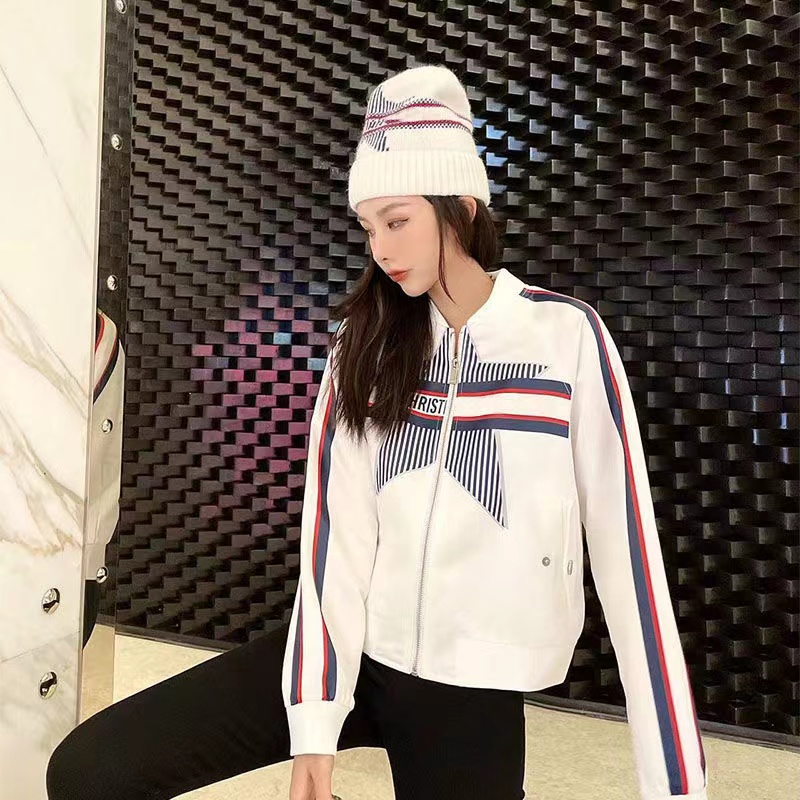 

2022 High quality design fashion women' jacket jacquard white denim short jacket