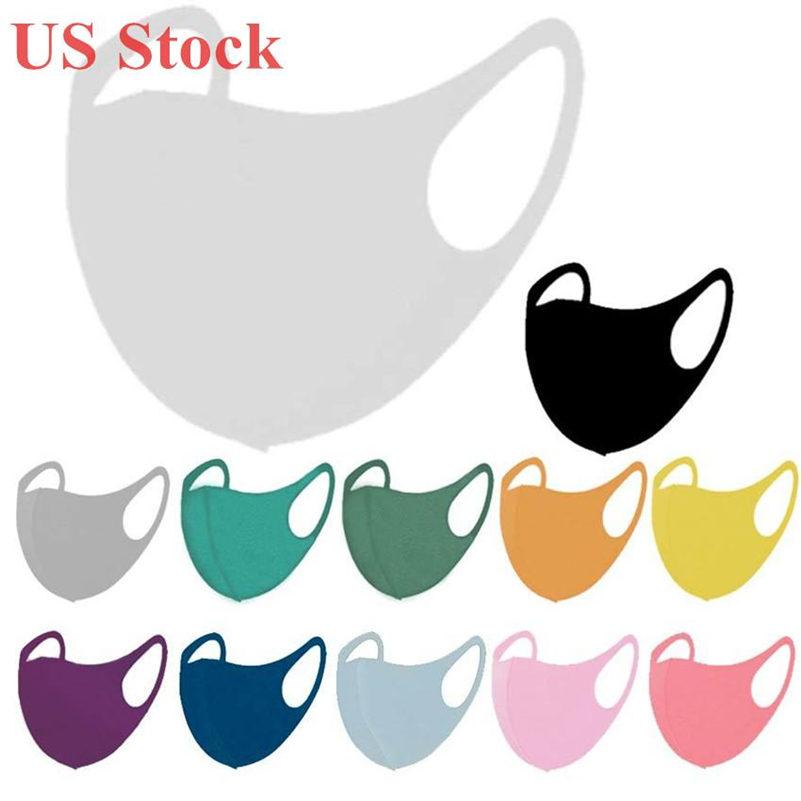 

US Stock Cheap Adult Kids Face Mask Ice Silk Dust Proof Children Party Masks Black Red Celebrity Thin Breathable Cycling Mouth Mask FY9272, Multi