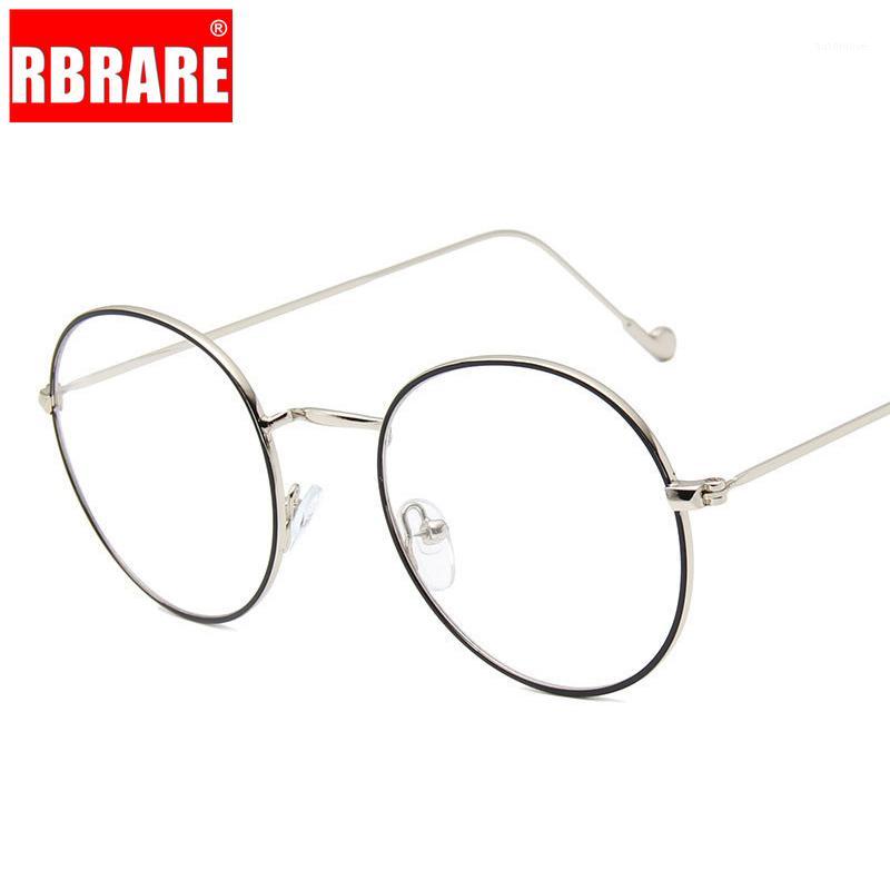 

RBRARE Vintage Metal Round Glasses Frame Women Transparent Lens Anti-blue Light Glasses Retro Prescription Men Okulary1