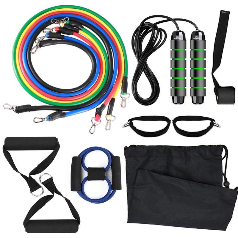 

13pcs Fintess Resistance Bands Set Workout Exercise Tube Bands Jump Rope 8-Shaped Resistance Band with Carry Bags For Home Gym1