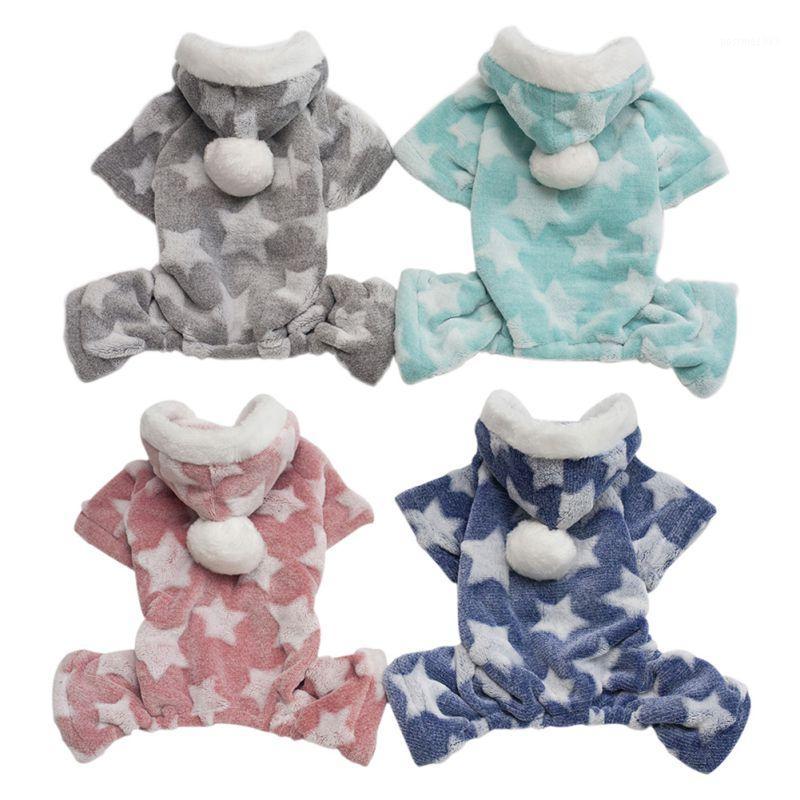 

Dog Pajamas Claw Printed Cotton Pet Clothes Small Dog Jumpsuit Pajamas Hoodie Coat for Dogs Cats Super Soft Warm Costume Puppy1, Pink