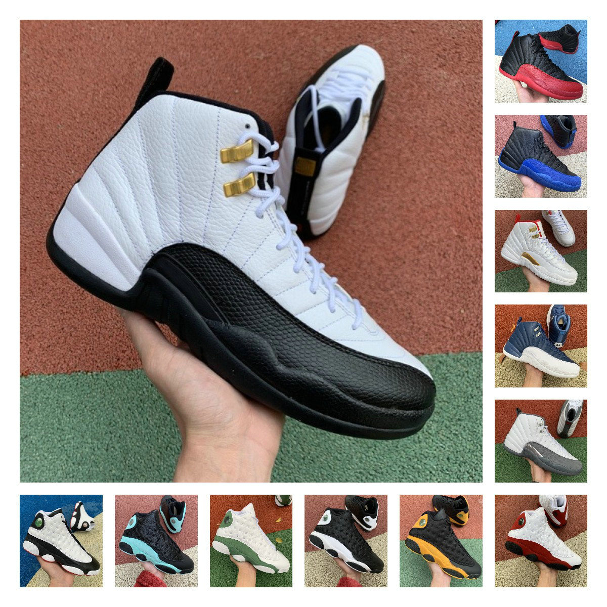 

2021 Jumpman FIBA OVO Hot Punch Game Royal 12 12s Mens Basketball shoes Black Cat 13s Chicago Taxi DMP Women Sports Sneakers Size 13, A-j12001