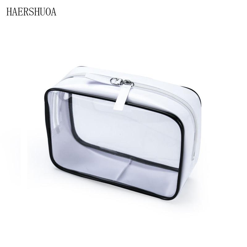 

HAERSHUOA New transparent travel cosmetic bag cosmetic case, zipper bag, multi-function storage bag, toiletries