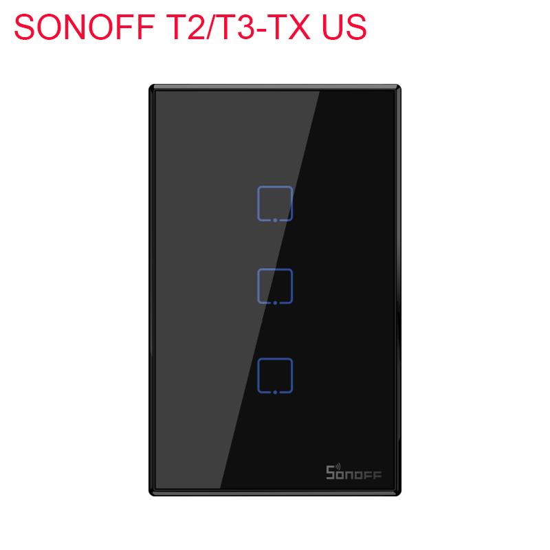 

SONOFF T2 T3 US TX Smart Wifi Touch Wall Light Switch With Border Smart Home 433 RF/Voice/APP Control With Alexa Google