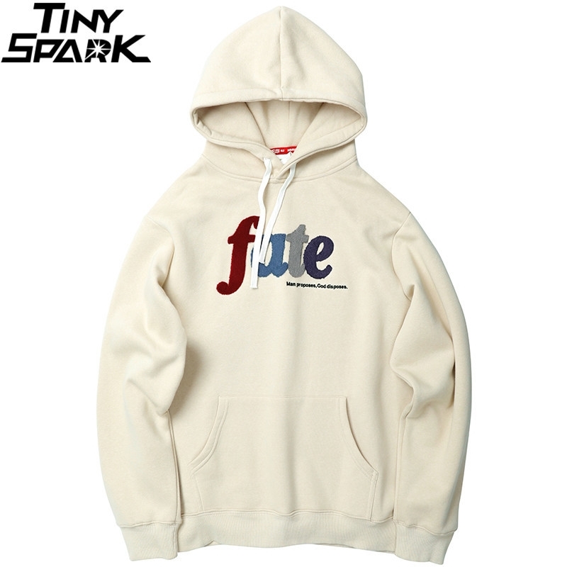 

Men Hip Hop Hoodie Sweatshirt Embroidery Letters Harajuku Hooded Pullover Streetwear Cotton Autumn Hoodie Loose Style White 201113, A31w2062 beige